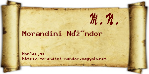 Morandini Nándor névjegykártya